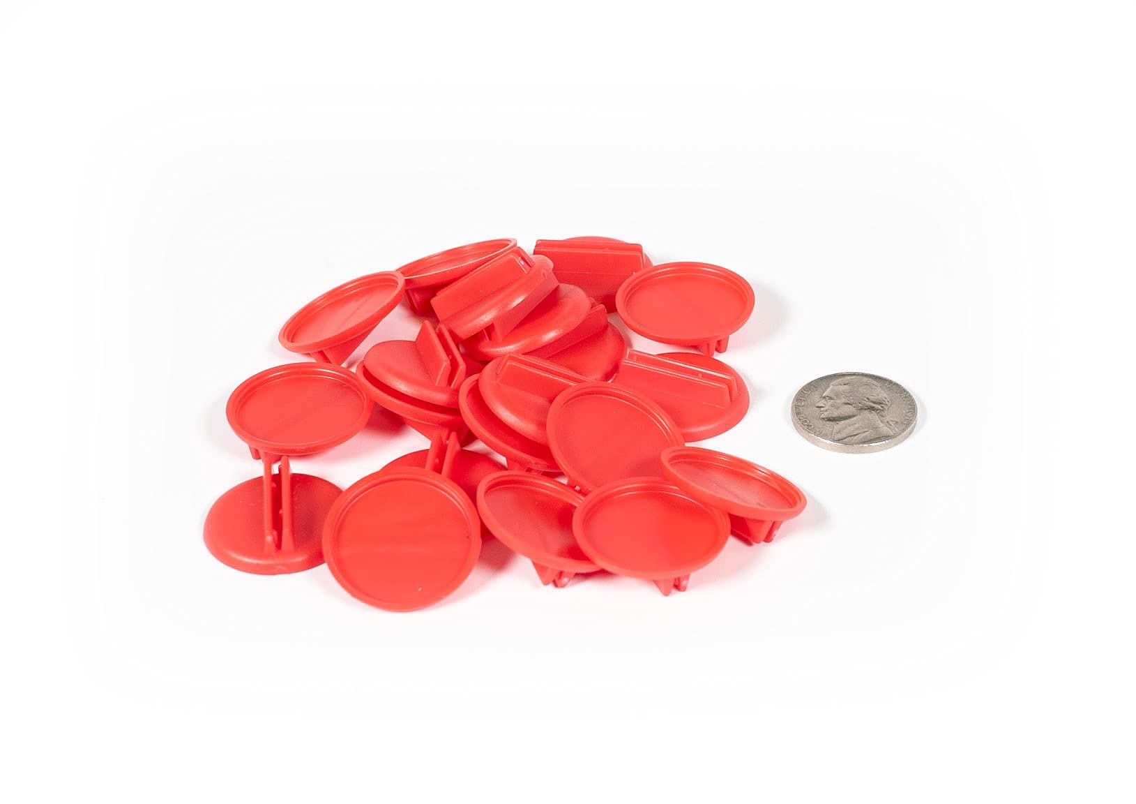 Plastic Card Stand to Hold Up Playing Cards or Cardboard Cut-outs: 20 Red