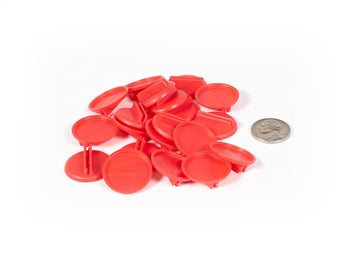 Plastic Card Stand to Hold Up Playing Cards or Cardboard Cut-outs: 20 Red
