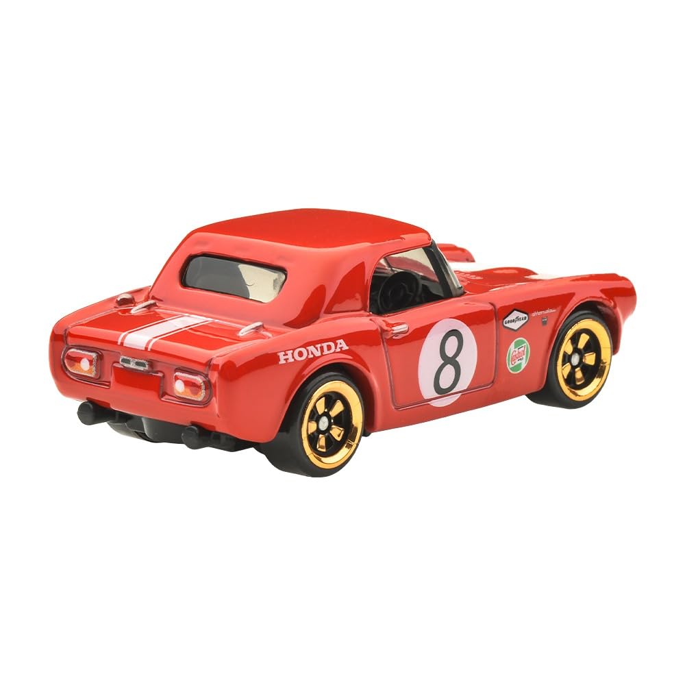 Hot Wheels Silver Series Rally Racers Honda S800 Racing [Red] 2/5, 1:64 Scale Diecast Toy Vehcile