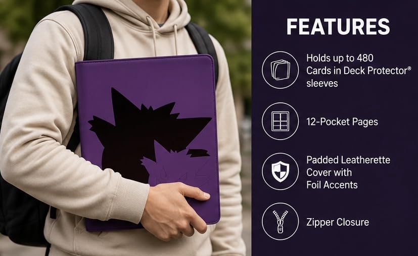 Ultra PRO - Elite Gengar 12-Pocket Zippered PRO-BINDER