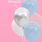 xo, Fetti 25 Blue White Latex Balloons 12" | Coastal Cloud Nine Party Decor