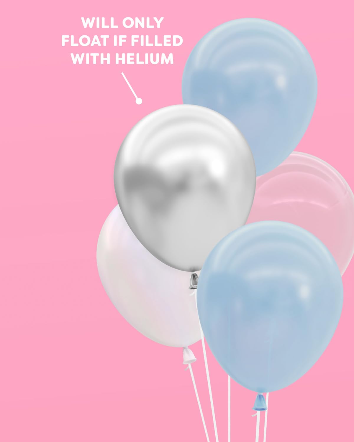 xo, Fetti 25 Blue White Latex Balloons 12" | Coastal Cloud Nine Party Decor