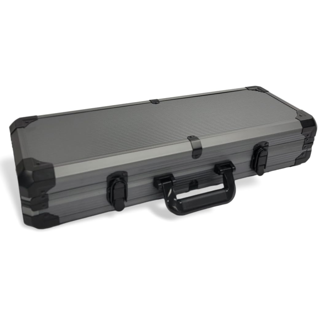 MRC POKER Deluxe Poker Chip Case Gray (500 Chips Capacity)