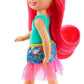 Barbie Dreamtopia Chelsea Sprite Doll, 7-inch, with Pink Hair Wearing Fashion and Accessories, Multi (GJJ97)