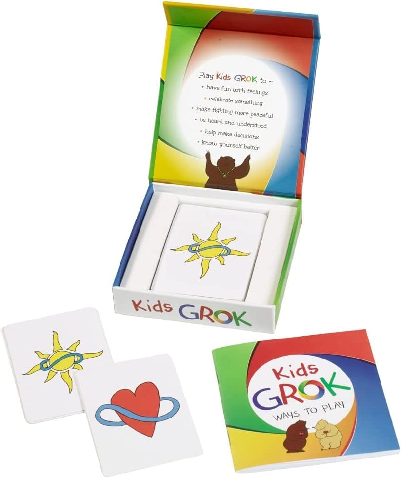 GROK Kids Conversation Cards for Ages 3-10 | Children Play to Learn, Build Confidence, and Express Emotions | Learning Aid for Parents