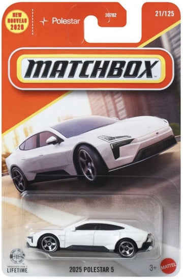 Matchbox 2025 Polestar 5 [White] 21/125, New for 2026! 1:64 Scale Diecast Toy Vehicle