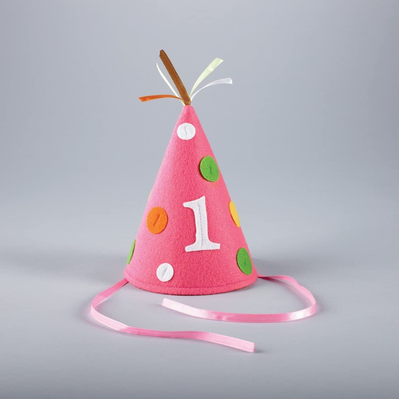 Creative Converting 209101 1st Birthday Pink Party Cone Hat