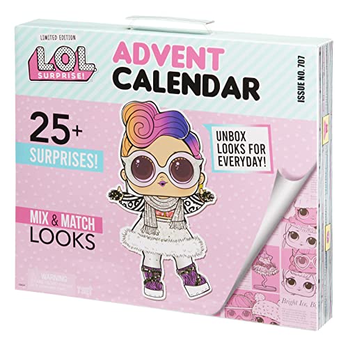 L.O.L. Surprise! Advent Calendar with 25+ Surprises Including a Collectible Doll with Mix and Match Outfits, Shoes, and Accessories - Great Holiday