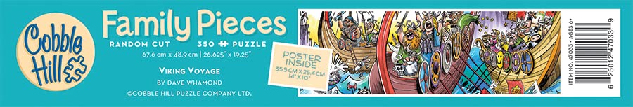 Cobble Hill Family Piece's 350 Puzzle - Viking Voyage - Sample Poster Included