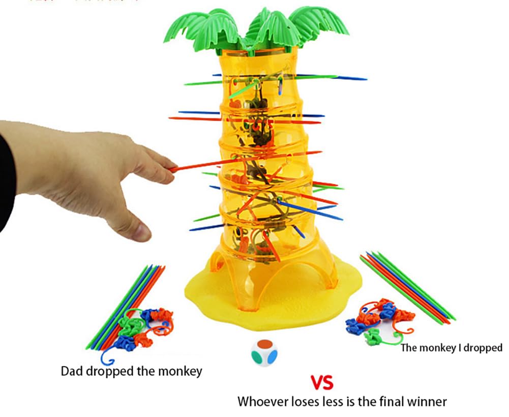 ZZPXMY Parent-Child Interactive Tabletop Game Monkey Climbing Tree Children's Educational Fun Tumbling Toys Falling Toys
