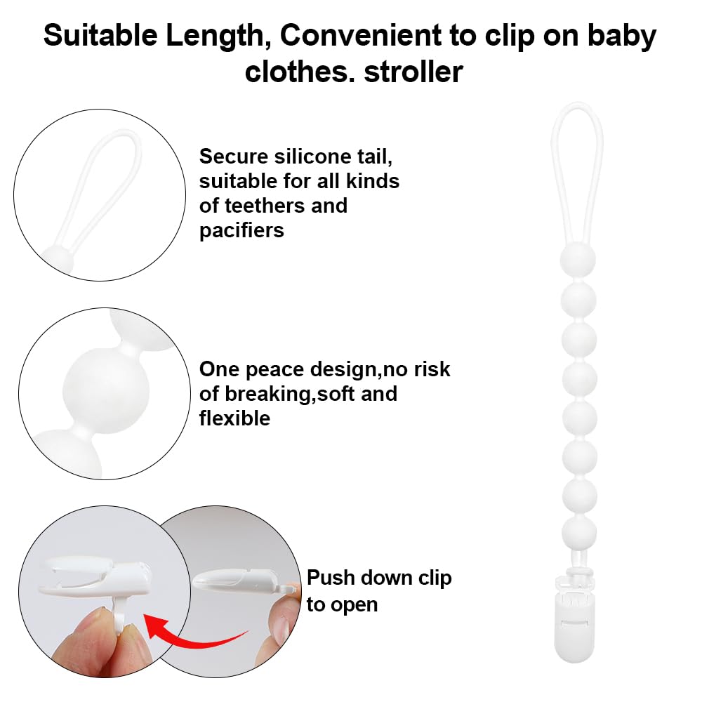 Baby Food Grade Silicone Sport Ball Teether Toy with Pacifier Clip Holder,Teething Toys Gift Set for 3 Months+ Boys and Girls,Freezer Safe,BPA Free