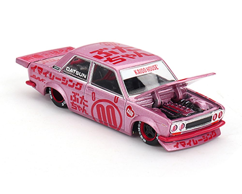MINI GT 510 Pro Street #00 "Buta V1 Pink Metallic with Red Graphics (Designed by Jun Imai) Kaido House Special 1/64 Diecast Model Car KHMG161
