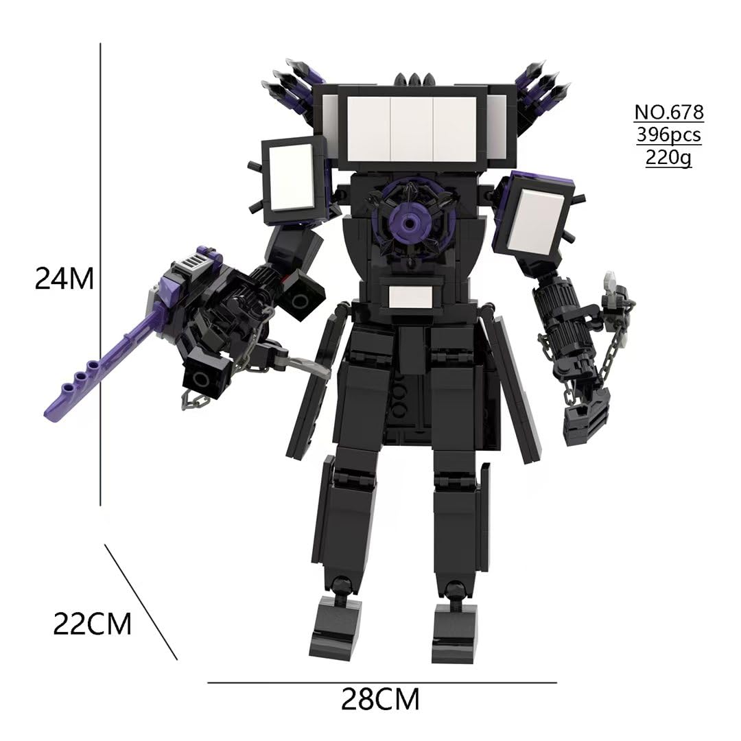 Huncdfe Toilet Blocks Toys TV Man Building Blocks Toys,Construction Playset Blocks Action Figure Building Blocks for Adults Kids 396 PCS