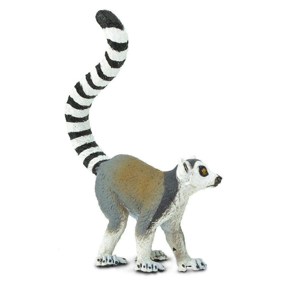 Safari Ltd. Ring-Tailed Lemur Figurine - Lifelike 4" Hand-Painted Wildlife Jungle Figure - Educational Toy for Boys, Girls & Kids Ages 3+
