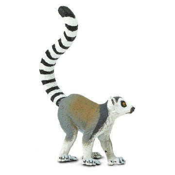 Safari Ltd. Ring-Tailed Lemur Figurine - Lifelike 4" Hand-Painted Wildlife Jungle Figure - Educational Toy for Boys, Girls & Kids Ages 3+