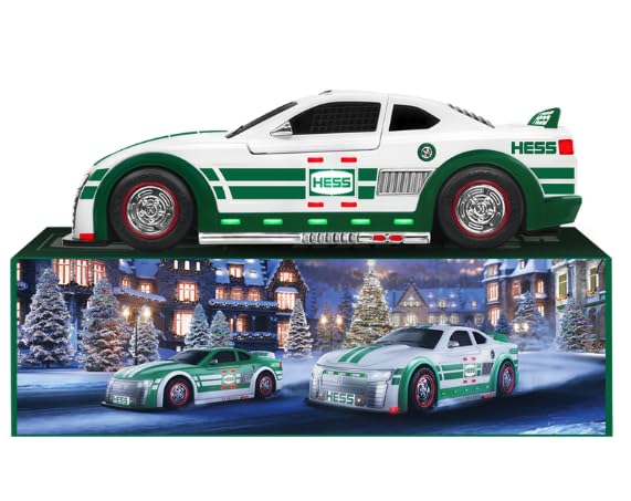 Hess 2025 Stock Car Racers - Limited Edition 2-in-1 Toy Vehicle Set with Lights, Sounds, and Pull-Back Motor for Kids and Collectors Race Car Truck