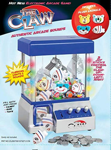 Claw Machine - Arcade Mini Toy Grabber Machine for Kids - Candy Machine- Retro Carnvial Music & Flashing Lights- Best Birthday Gift Game. Use
