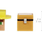 Minecraft Mob Head Minis Villager Guarding Iron Golem Pack with 2 Action Figures & Accessories, Incudes Authentic Pixelated Video-Game Characters