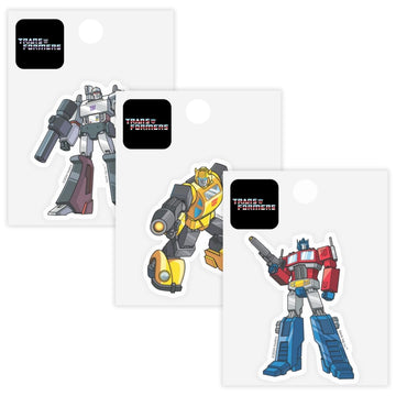 Transformers® 3-Pack Sticker Bundle - Waterproof Stickers for Water Bottles and Laptops (3-Pack)
