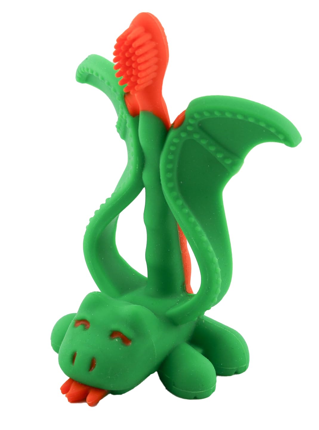 Baby Banana® Dragon Training Teether Toothbrush for Babies and Toddlers, Flexable Silicone with Soft Bristles for Soothing Gums and Cleaning Teeth