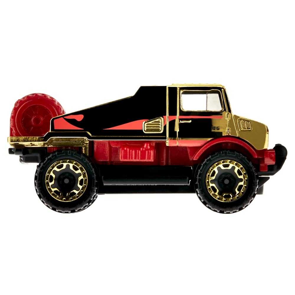 Hot Wheels Die-Cast Collectible Vehicle - 55th Anniversary Black and Gold Edition ~ Inspired by Mercedes-Benz Unimog U 1300 L Truck ~ 3/6