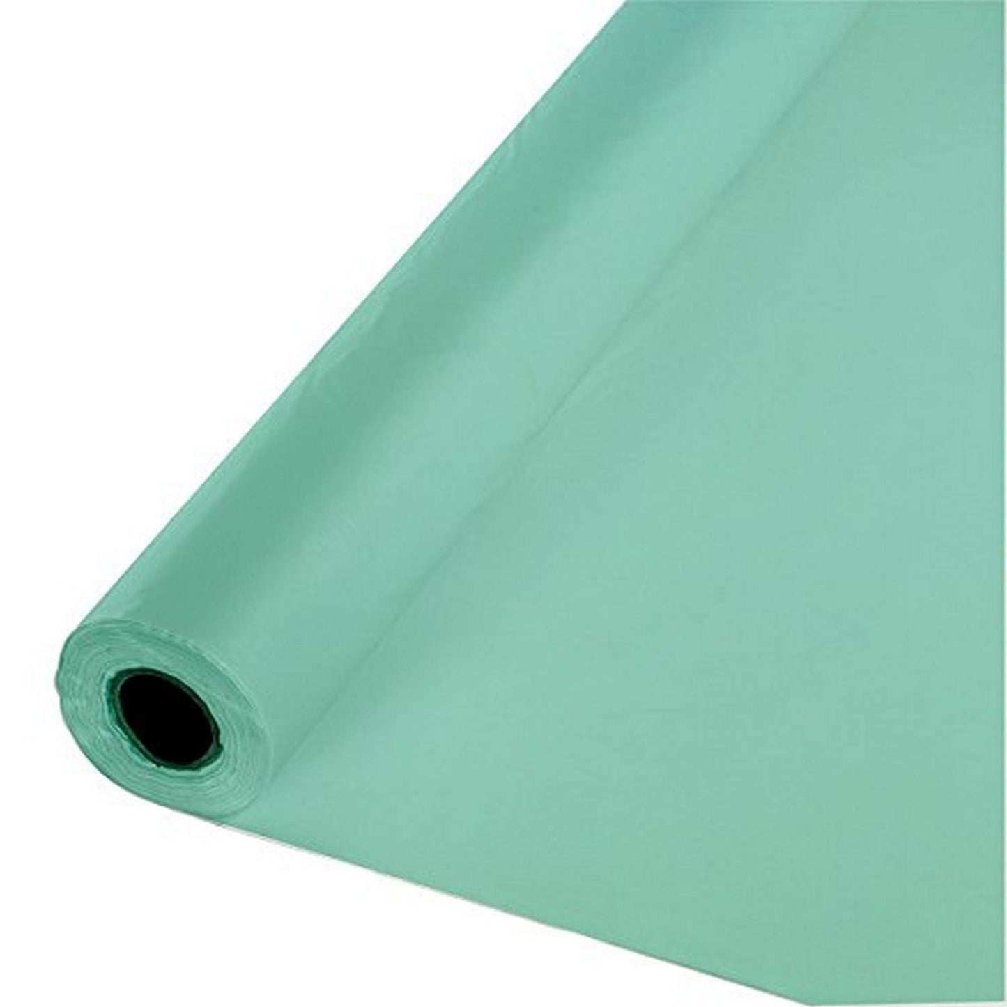 Creative Converting Festive Fresh Mint Plastic Banquet Roll Tablecover, 40" X 100'