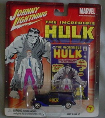 Johnny Lightning The Incredible Hulk '33 Ford Delivery Marvel BLUE #7 by Playing Mantis