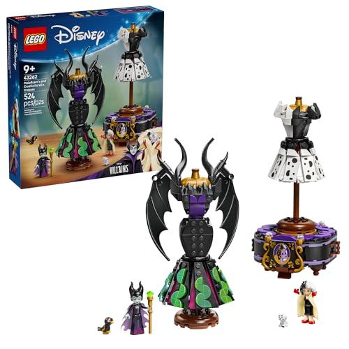 LEGO Disney Villains Maleficent’s and Cruella De Vil’s Dresses Kids Toy - Fashion Building Toy for Girls and Boys, Ages 9+ - Gift Idea for Birthdays