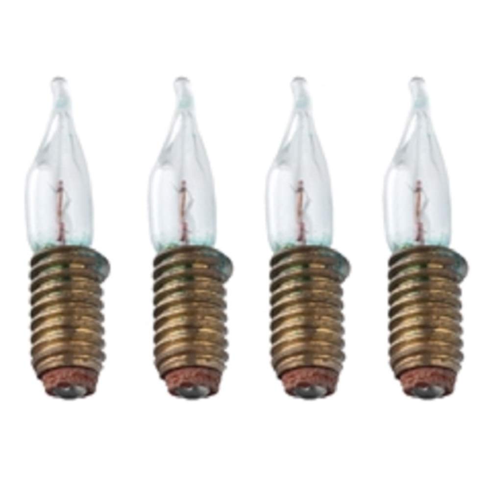 Dollhouse Miniature 12v Candleflame Screw-Base Bulbs, 4 pk #CK1010-29