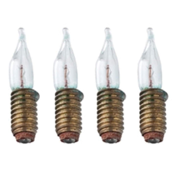Dollhouse Miniature 12v Candleflame Screw-Base Bulbs, 4 pk #CK1010-29
