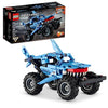 LEGO Technic Monster Jam Megalodon Building Set, 2 in 1 Pull Back Shark Truck to Lusca Low Racer Car Toy, DIY Building Toy Ideas for Outdoor Play