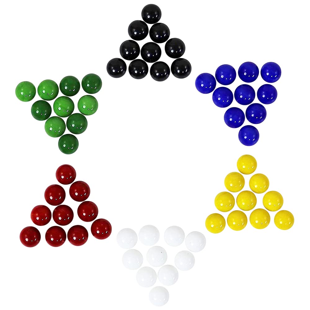 Mega Marbles 14mm Chinese Checkers and Marble Runs Game Replacement Marbles - 60 Piece