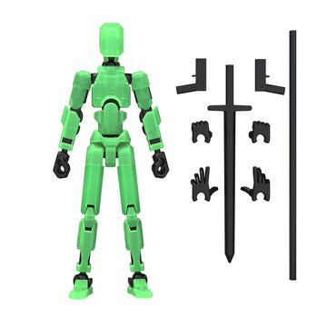 MerryXD T13 3D Action Figure,Assembly Completed Dummy Nova Titan Lucky 13 Action Figure 3D Printed Multi-Jointed Movable Toy Grow in The Dark Green
