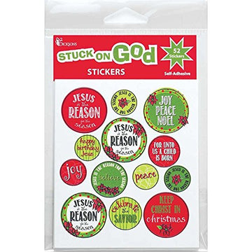 Dicksons Stuck On God Jesus is The Reason Christmas Children's Stickers Pack of 24 Sheets