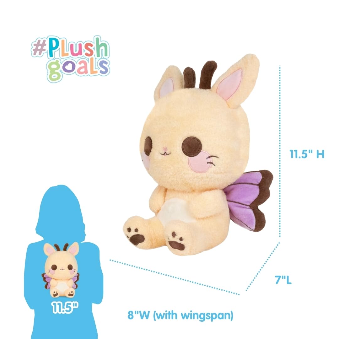 Cuddle Barn PlushGoals - Bella The Bouncy Bunny-Fly | Cute Kawaii Soft Plush Butterfly Bunny Rabbit Cuddly Fairy, 11 inches