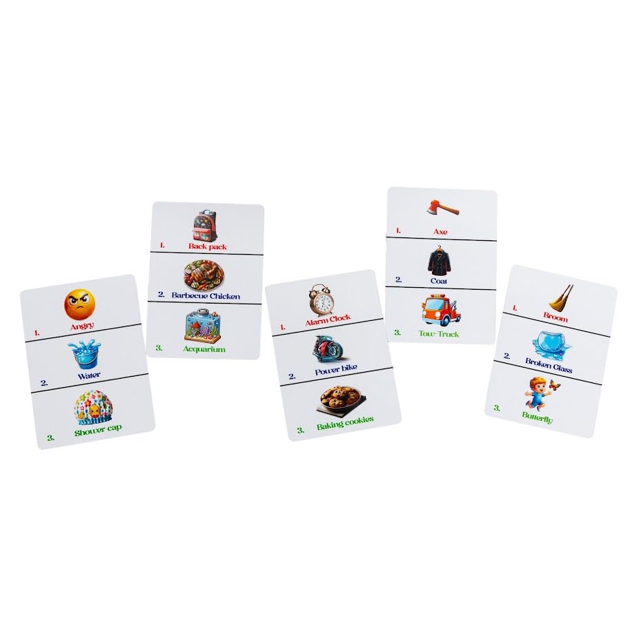 Plearn Pieces Family Charades - for Kids & Families | 4+ Players | Family Bonding Game | Stocking Stuffers | Ages 4+ |