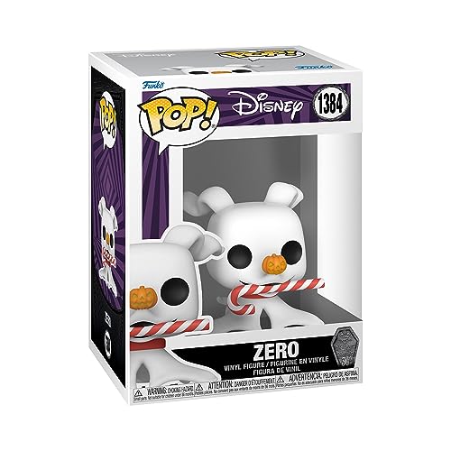 Funko POP! Disney: The Night Before Christmas 30th - Zero with Candycane - Disney: The Nightmare Before Christmas - Collectable Vinyl Figure - Gift