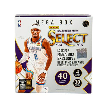 2024-25 Panini Select NBA Basketball Mega Box - Official Trading Cards - Retail Exclusive Blue & Red Prizms, Rookie Cards & Inserts - Sealed Box