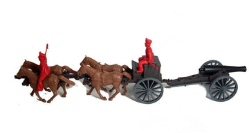 Classic Toy Soldiers, Inc Alamo Mexican 4 Horse Limber and 12lb Cannon with Two Figures in 54mm