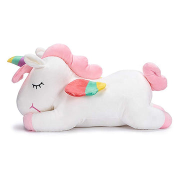 hitoshe Unicorn Stuffed Animal, Soft Unicorn Plush Hugging Pillow Toy Gifts for Kids (White, 31.4 in)