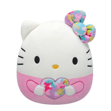 Squishmallows Hello Kitty Plush Toy, 8 Inch, Bowtie and Heart Design