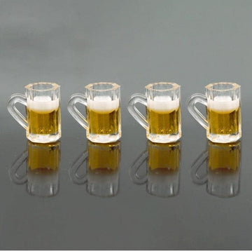 12Pcs Beer Cup, Miniature Cups, Dollhouse Mug Model for Miniature Dollhouse Accessories with Realistic Looking Beer Practical Processed Party
