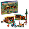 LEGO Friends Adventure Camp Cozy Cabins Camping Toy, Kids’ Nature Playset, Pretend Play Toy with 3 Mini Doll Characters and a Fox Figure, Birthday
