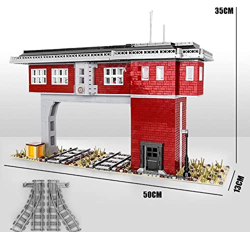 General Jim's Railroad Signal Station Modular Building Block Bricks Set This Set Contains 1809 Piece, baseplates Included, for Train Enthusiasts