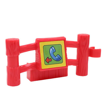 Fisher-Price Replacement Part for Collectible Little People Baby Animals Sounds Zoo Farm Safari Playset 77984 - Replacement Red Fence Post with Phone