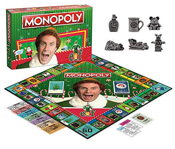 Monopoly Elf | Based on Christmas Comedy Film Elf | Collectible Monopoly Game Featuring Familiar Locations and Iconic Moments | Officially Licensed