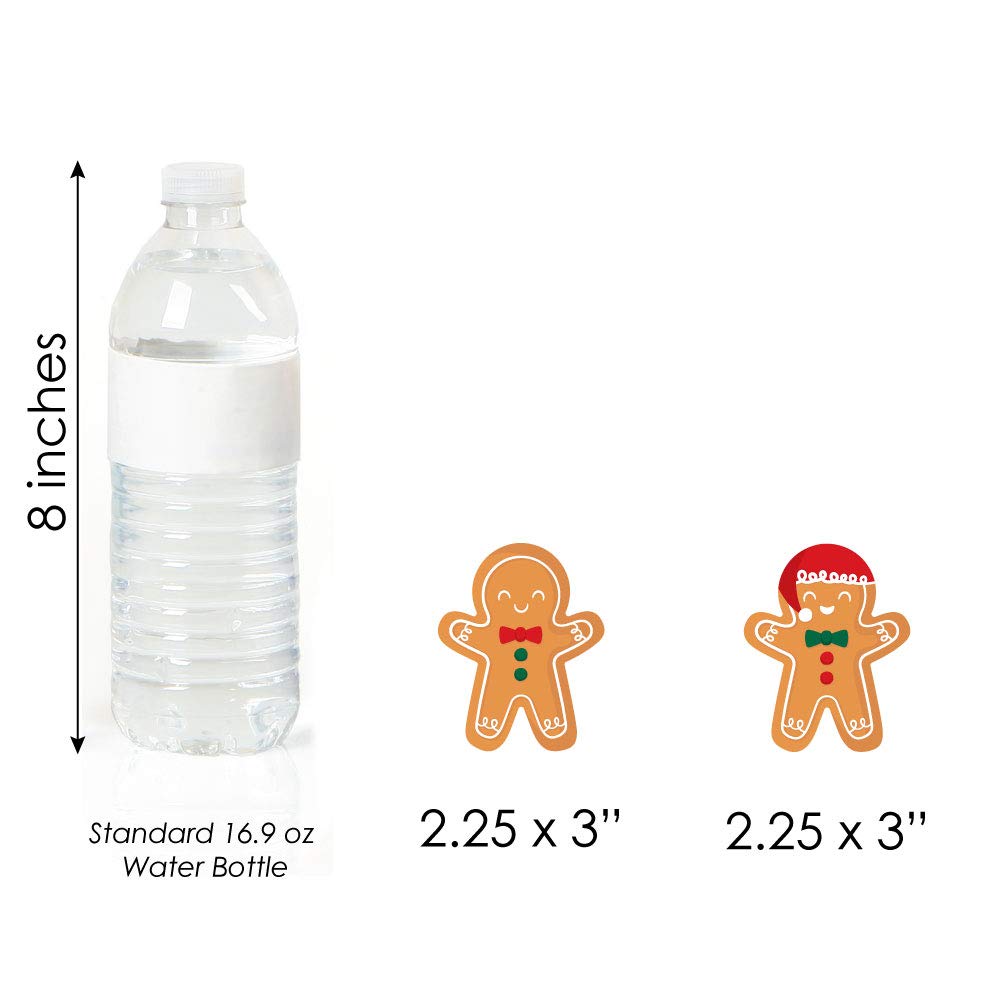 Big Dot of Happiness Gingerbread Christmas - DIY Shaped Gingerbread Man Holiday Party Cut-Outs - 24 Count