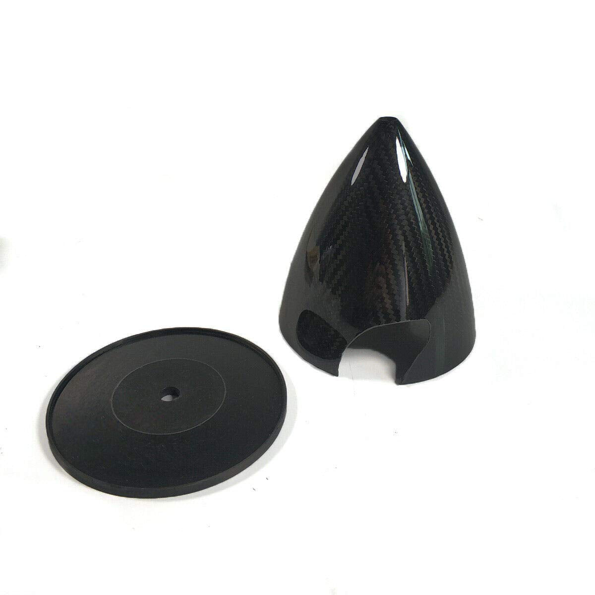 Flight Modal RC Airplane Spinner Carbon Fiber Spinner 1 Piece 4.75"/120mm 3 Blades Black for Gas RC Airplane Model CW Tractor Prop