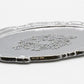 Dollhouse Miniature Silver Oval Serving Platter with Two Handles - Empty