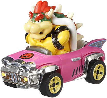 Hot Wheels GBG31 Mario Kart 1:64 Die-Cast Bowser with Badwagon Vehicle,Multicolour